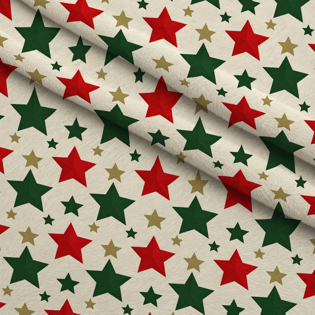 Winter Star Parade Pattern 1 Minky Fabric — plush minky folded close-up preview (mv-minky-v1:lying)