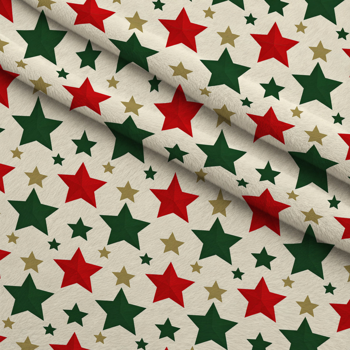 Winter Star Parade Pattern 1 Minky Fabric — plush minky folded close-up preview (mv-minky-v1:lying)