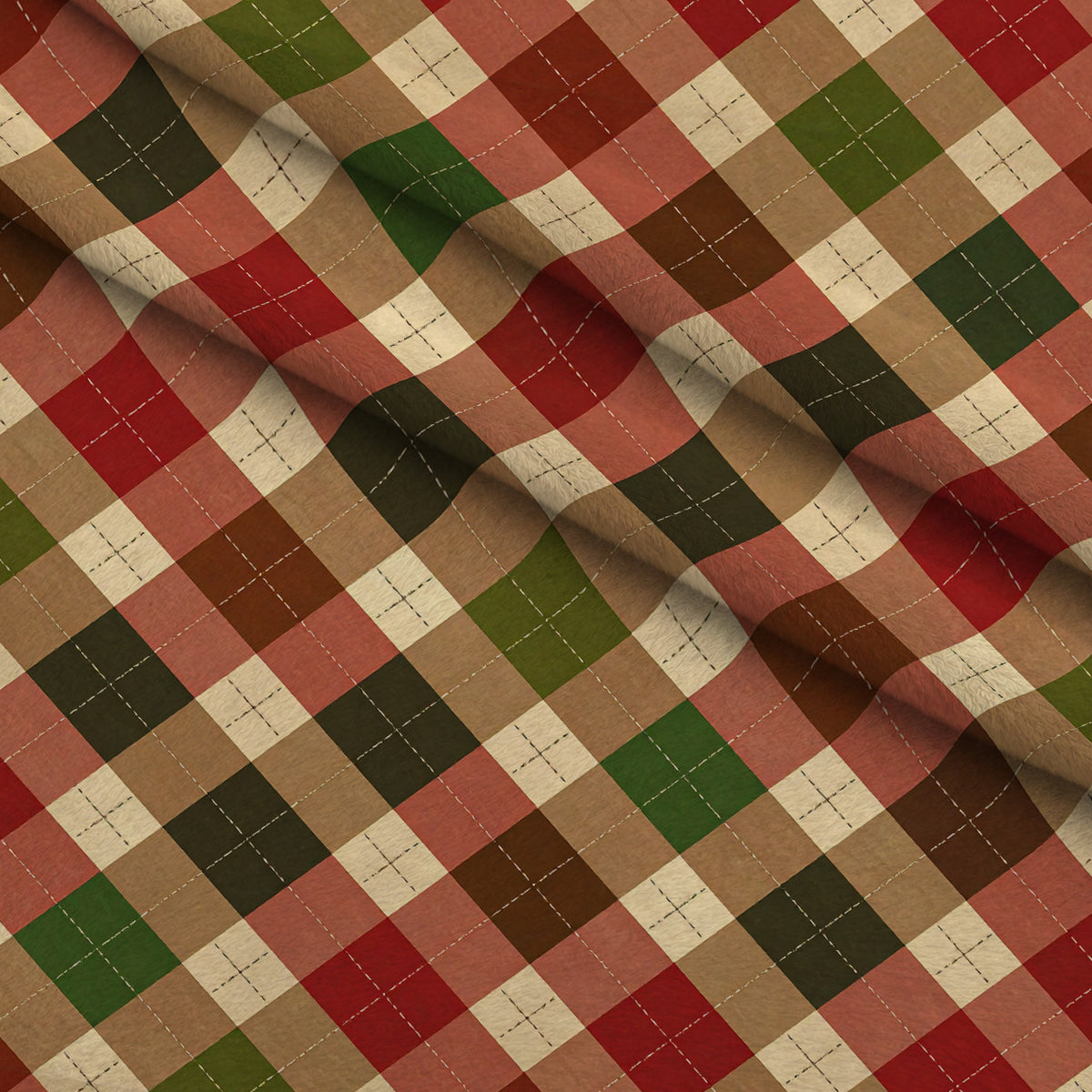 Winter Star Parade Pattern 10 Minky Fabric — plush minky folded close-up preview (mv-minky-v1:lying)