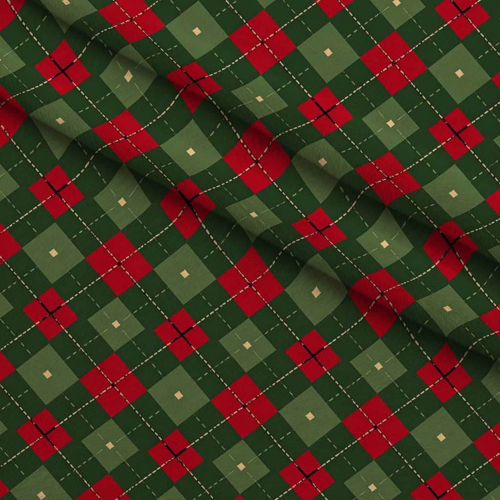 Winter Star Parade Pattern 17 Minky Fabric — plush minky folded close-up preview (mv-minky-v1:lying)