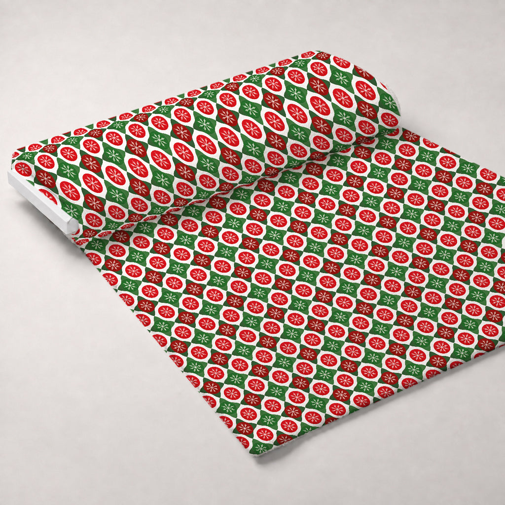Winter Star Parade Pattern 3 Minky Fabric — plush minky unrolled bolt preview (mv-minky-v1:bolt)