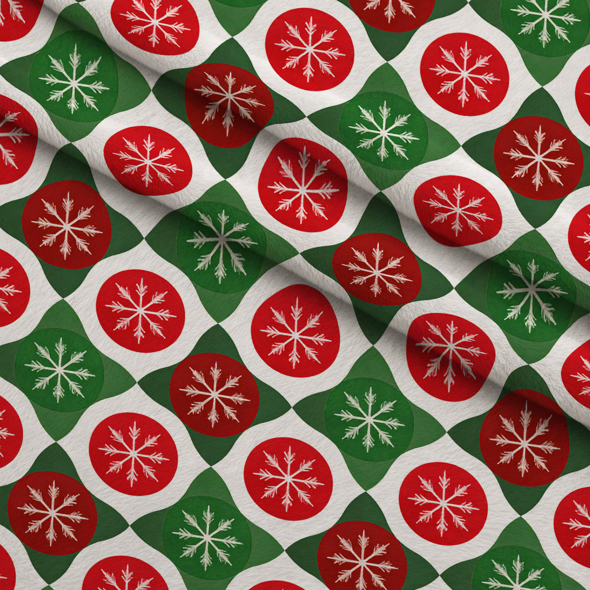 Winter Star Parade Pattern 3 Minky Fabric — plush minky folded close-up preview (mv-minky-v1:lying)