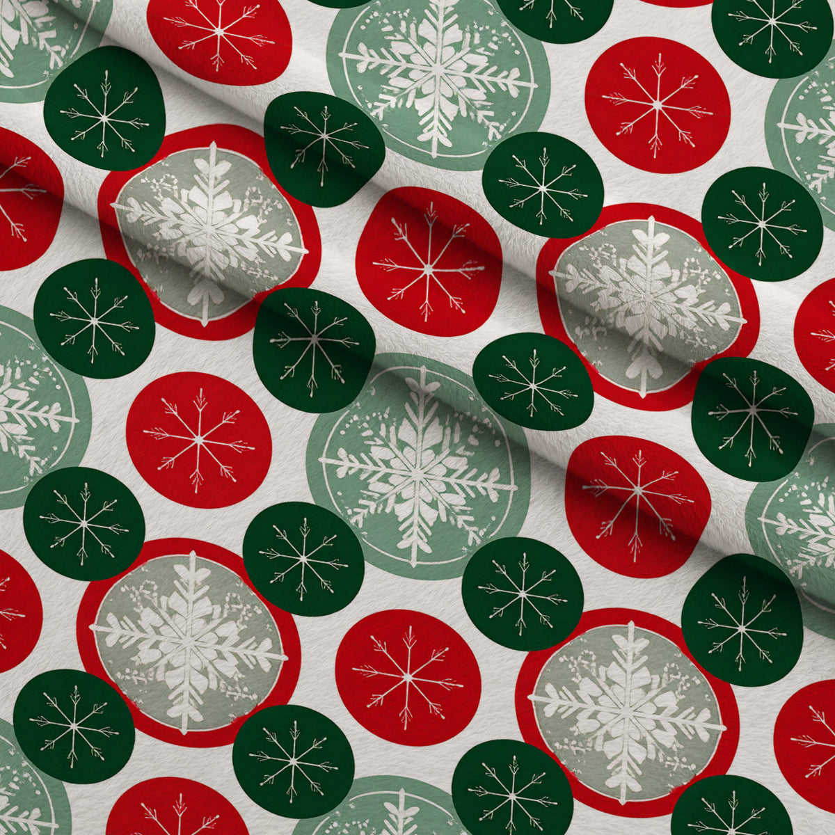 Winter Star Parade Pattern 5 Minky Fabric — plush minky folded close-up preview (mv-minky-v1:lying)