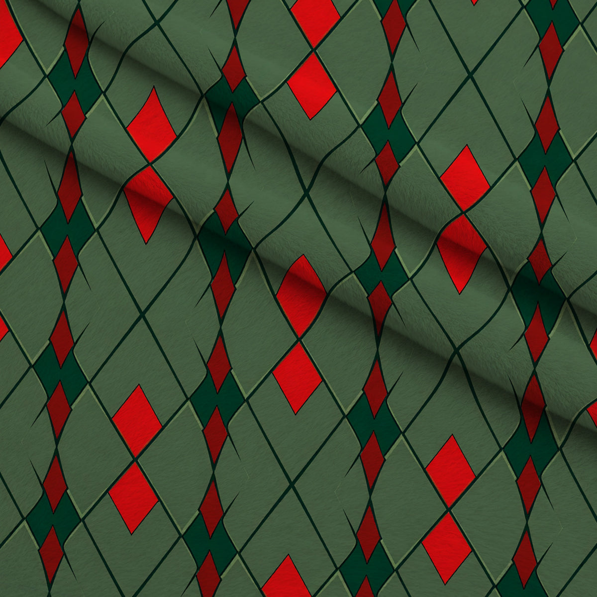Winter Star Parade Pattern 7 Minky Fabric — plush minky folded close-up preview (mv-minky-v1:lying)