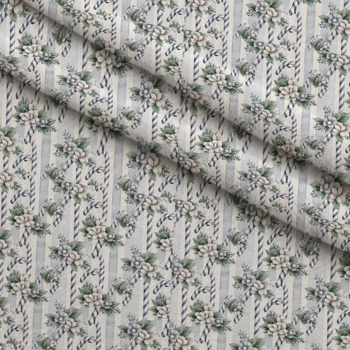 Winter Wonderland Whispers Pattern 1 Minky Fabric — plush minky folded close-up preview (mv-minky-v1:lying)