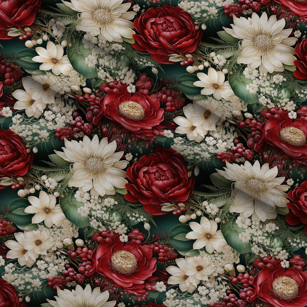 Winterberry Blooms Pattern 13 Minky Fabric — plush minky folded close-up preview (mv-minky-v1:lying)