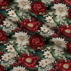 Winterberry Blooms Pattern 13 Minky Fabric — plush minky folded close-up preview (mv-minky-v1:lying)