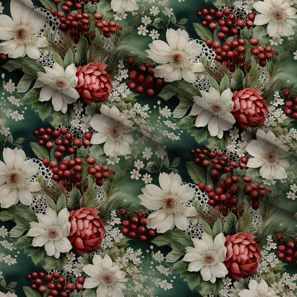 Winterberry Blooms Pattern 19 Minky Fabric — plush minky folded close-up preview (mv-minky-v1:lying)