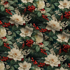 Winterberry Blooms Pattern 3 Minky Fabric — plush minky folded close-up preview (mv-minky-v1:lying)
