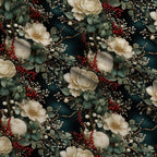 Winterberry Blooms Pattern 4 Minky Fabric — plush minky folded close-up preview (mv-minky-v1:lying)