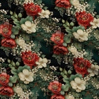 Winterberry Blooms Pattern 5 Minky Fabric — plush minky folded close-up preview (mv-minky-v1:lying)