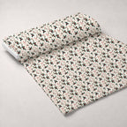 Winterberry Poinsettia Garden Pattern 15 Minky Fabric — plush minky unrolled bolt preview (mv-minky-v1:bolt)