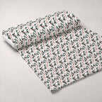 Winterberry Poinsettia Garden Pattern 16 Minky Fabric — plush minky unrolled bolt preview (mv-minky-v1:bolt)