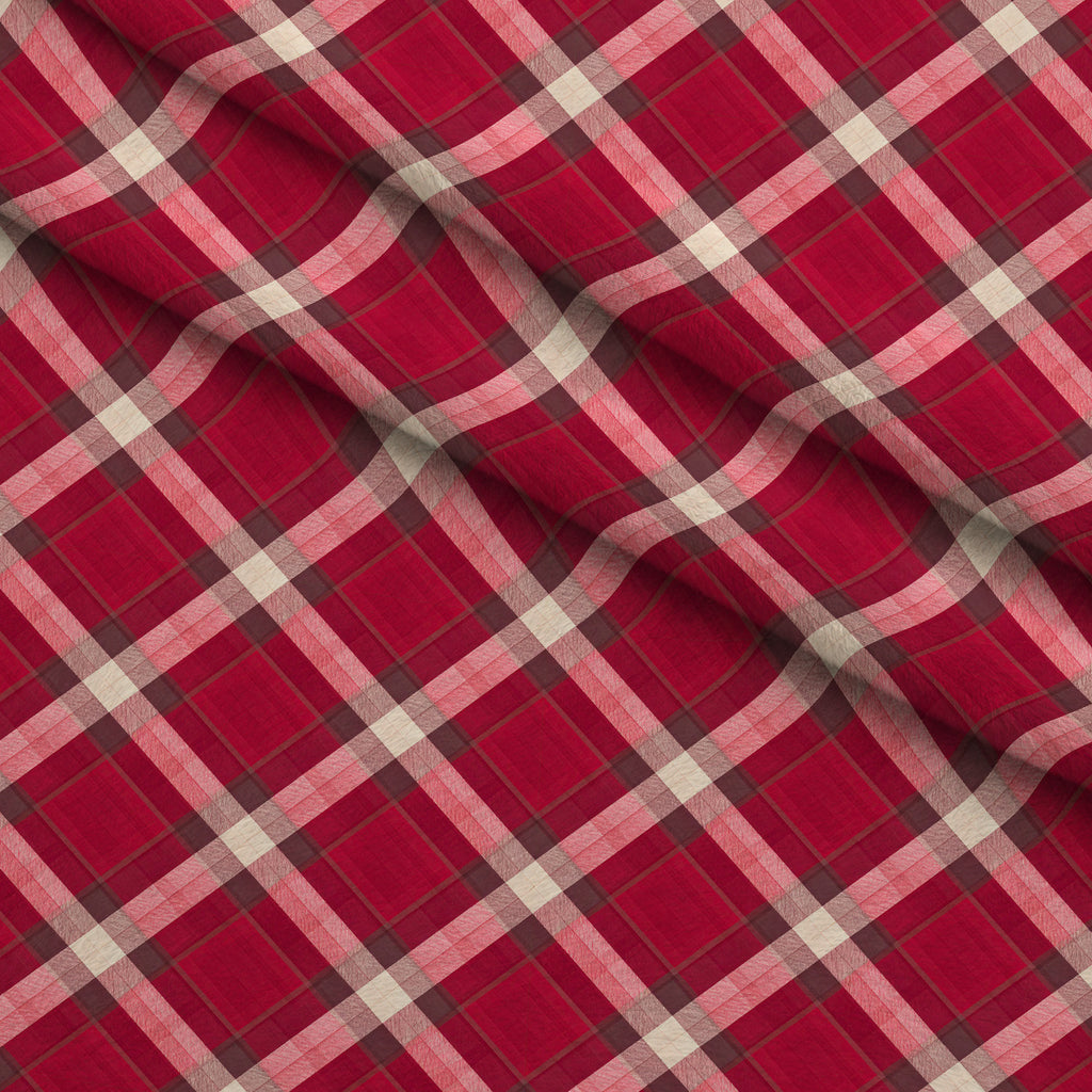 Winterberry Poinsettia Garden Pattern 18 Minky Fabric — plush minky folded close-up preview (mv-minky-v1:lying)