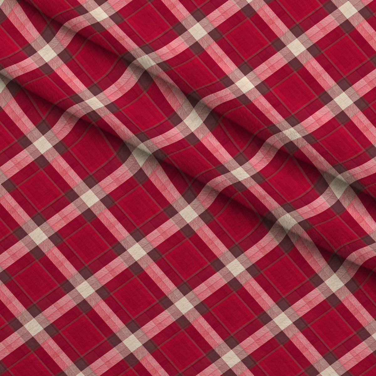 Winterberry Poinsettia Garden Pattern 18 Minky Fabric — plush minky folded close-up preview (mv-minky-v1:lying)