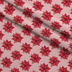 Winterberry Poinsettia Garden Pattern 19 Minky Fabric — plush minky folded close-up preview (mv-minky-v1:lying)
