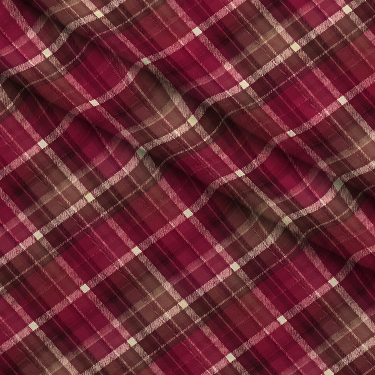 Winterberry Poinsettia Garden Pattern 2 Minky Fabric — plush minky folded close-up preview (mv-minky-v1:lying)