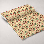Winterberry Poinsettia Garden Pattern 22 Minky Fabric — plush minky unrolled bolt preview (mv-minky-v1:bolt)