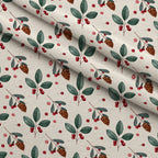 Winterberry Poinsettia Garden Pattern 5 Minky Fabric — plush minky folded close-up preview (mv-minky-v1:lying)