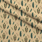 Winterberry Poinsettia Garden Pattern 6 Minky Fabric — plush minky folded close-up preview (mv-minky-v1:lying)