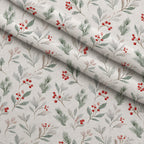 Winterberry Sprigs Pattern 1 Minky Fabric — plush minky folded close-up preview (mv-minky-v1:lying)