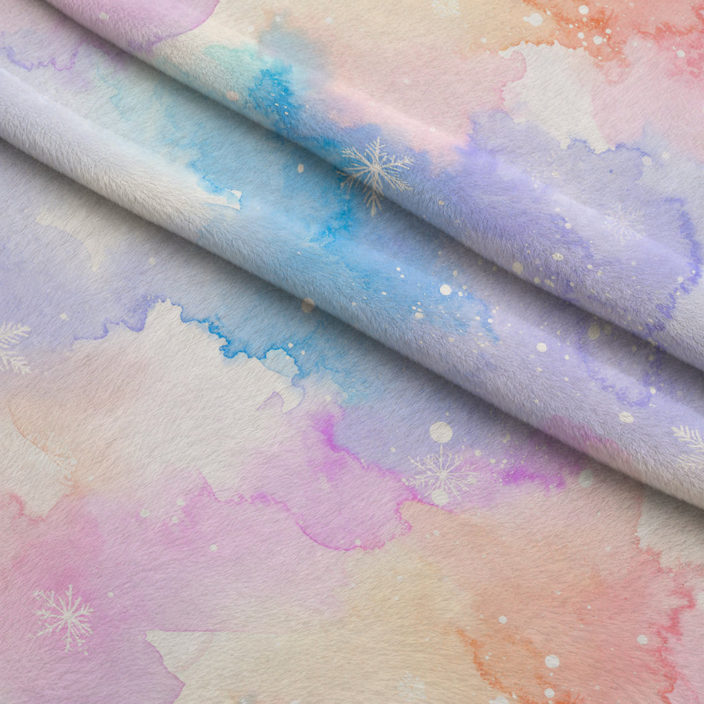 Winterlight Watercolor Pattern 22 Minky Fabric — plush minky folded close-up preview (mv-minky-v1:lying)