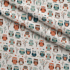 Woodland Hoots Pattern 11 Minky Fabric — plush minky folded close-up preview (mv-minky-v1:lying)