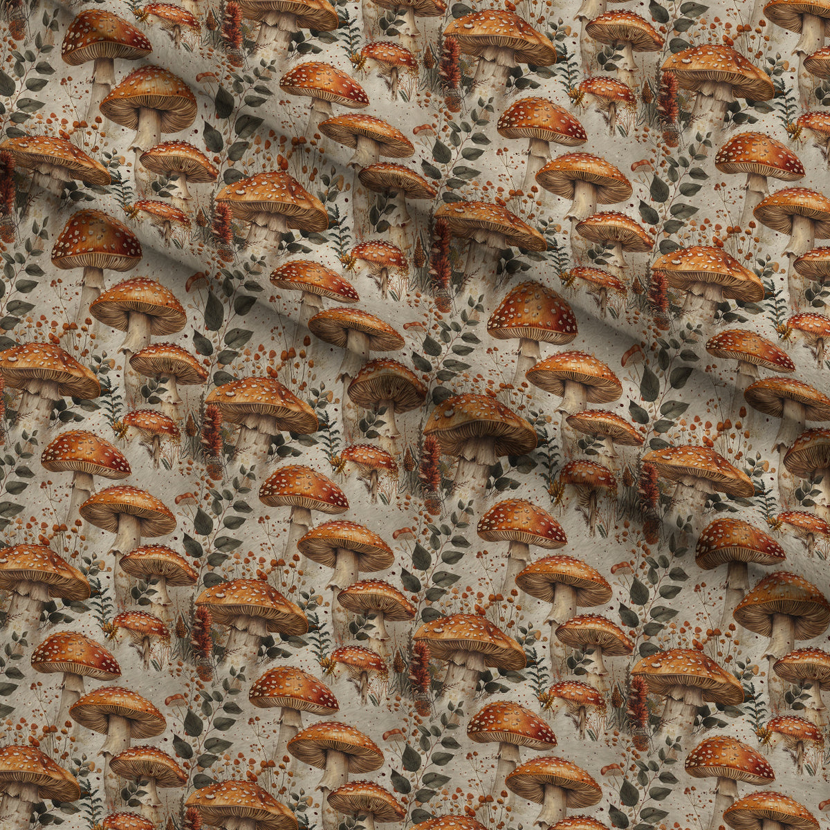 Woodland Toadstools Pattern 8 Minky Fabric — plush minky folded close-up preview (mv-minky-v1:lying)
