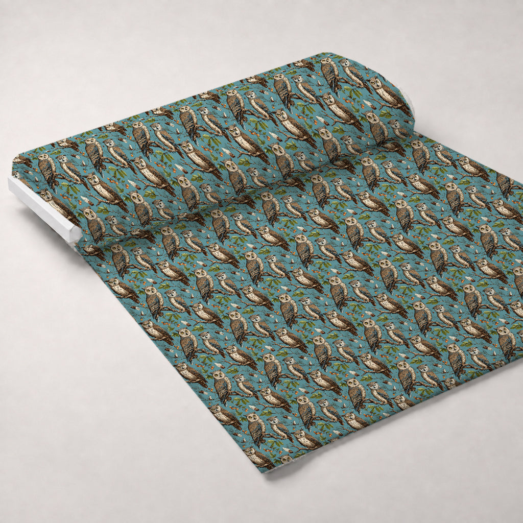 Woodland Watchers Pattern 10 Minky Fabric — plush minky unrolled bolt preview (mv-minky-v1:bolt)