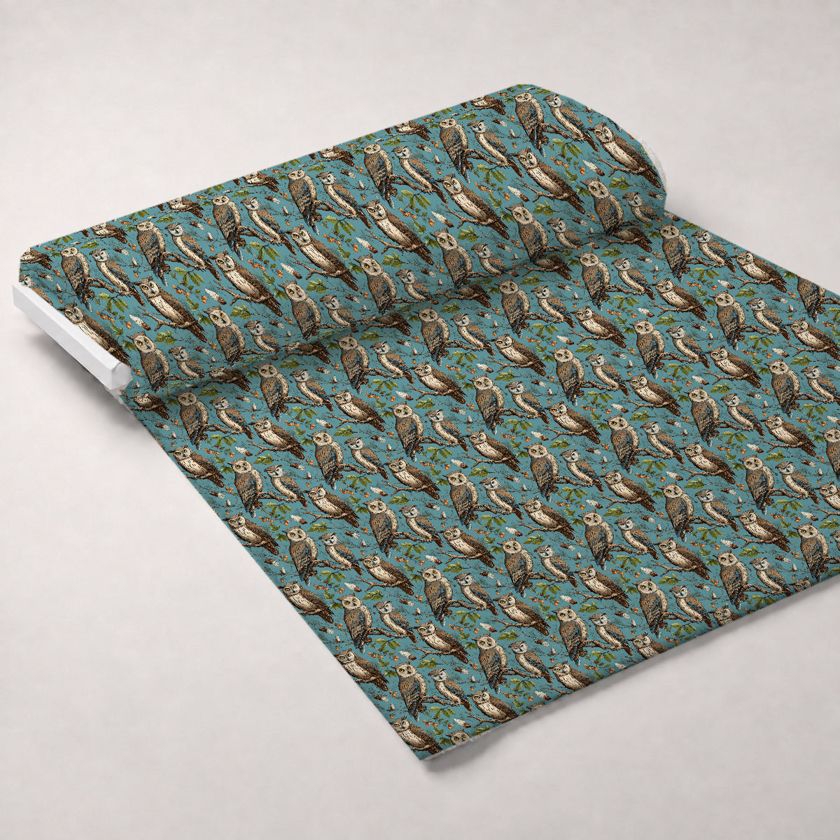 Woodland Watchers Pattern 10 Minky Fabric — plush minky unrolled bolt preview (mv-minky-v1:bolt)