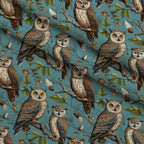 Woodland Watchers Pattern 10 Minky Fabric — plush minky folded close-up preview (mv-minky-v1:lying)