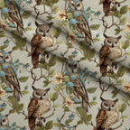 Woodland Watchers Pattern 11 Minky Fabric — plush minky folded close-up preview (mv-minky-v1:lying)