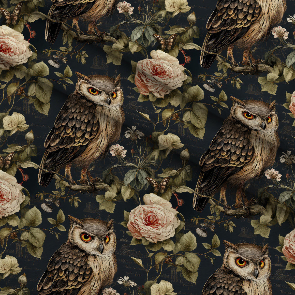 Woodland Watchers Pattern 12 Minky Fabric — plush minky folded close-up preview (mv-minky-v1:lying)