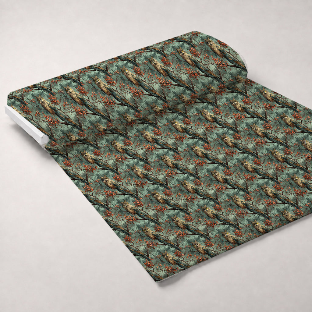 Woodland Watchers Pattern 2 Minky Fabric — plush minky unrolled bolt preview (mv-minky-v1:bolt)