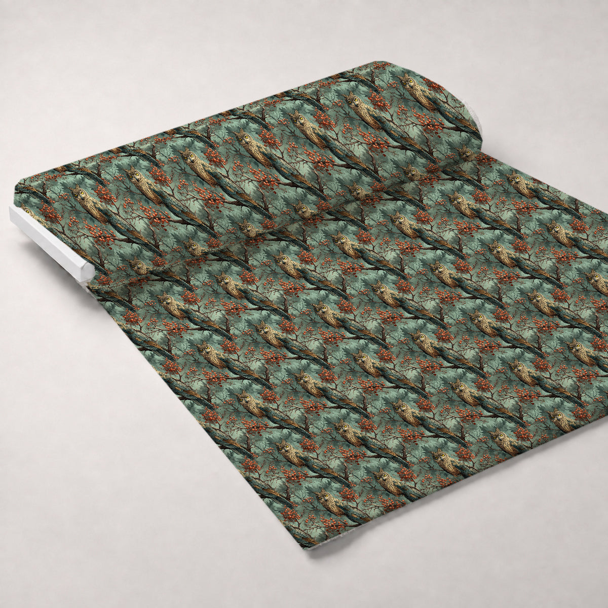 Woodland Watchers Pattern 2 Minky Fabric — plush minky unrolled bolt preview (mv-minky-v1:bolt)