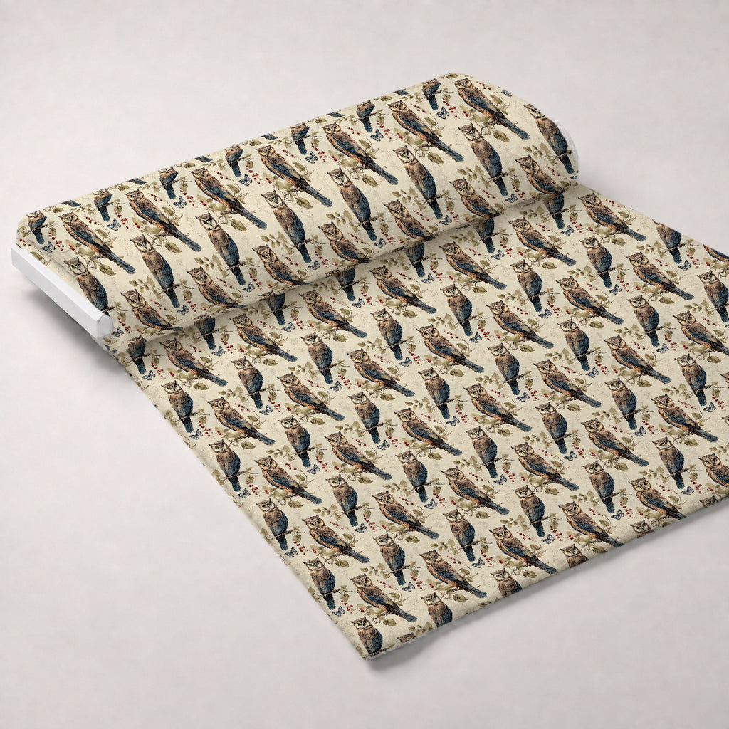 Woodland Watchers Pattern 4 Minky Fabric — plush minky unrolled bolt preview (mv-minky-v1:bolt)