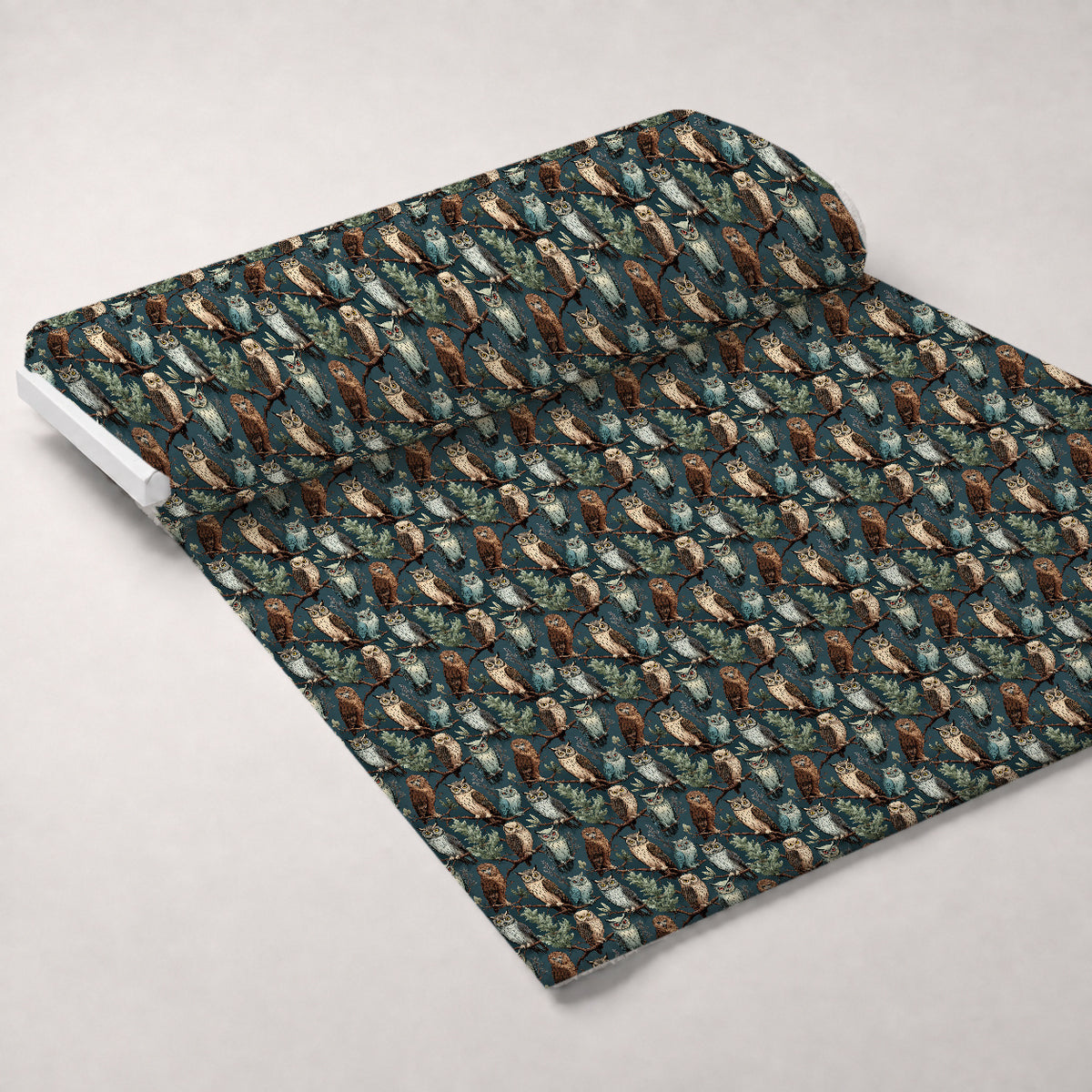 Woodland Watchers Pattern 5 Minky Fabric — plush minky unrolled bolt preview (mv-minky-v1:bolt)