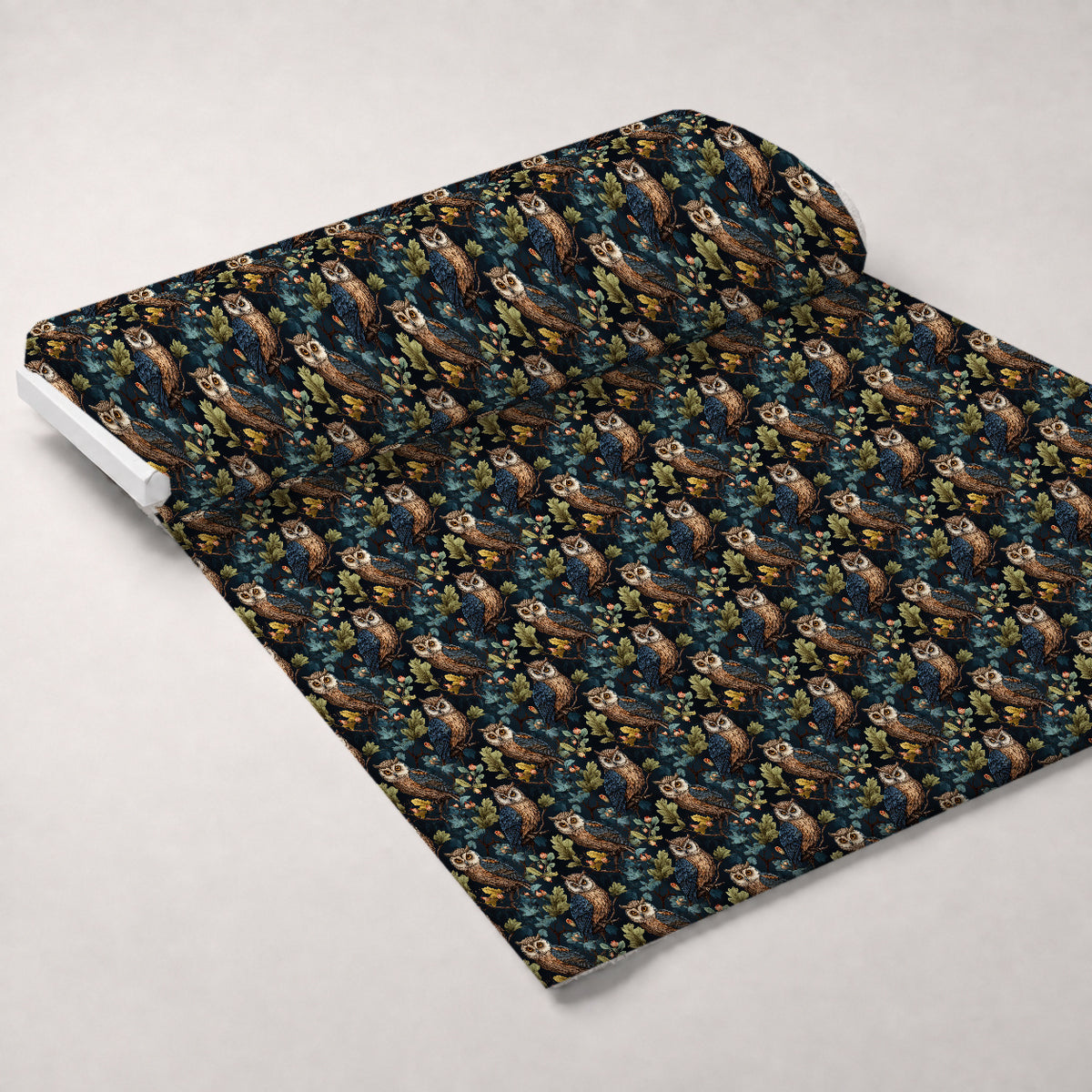 Woodland Watchers Pattern 7 Minky Fabric — plush minky unrolled bolt preview (mv-minky-v1:bolt)