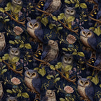 Woodland Watchers Pattern 8 Minky Fabric — plush minky folded close-up preview (mv-minky-v1:lying)