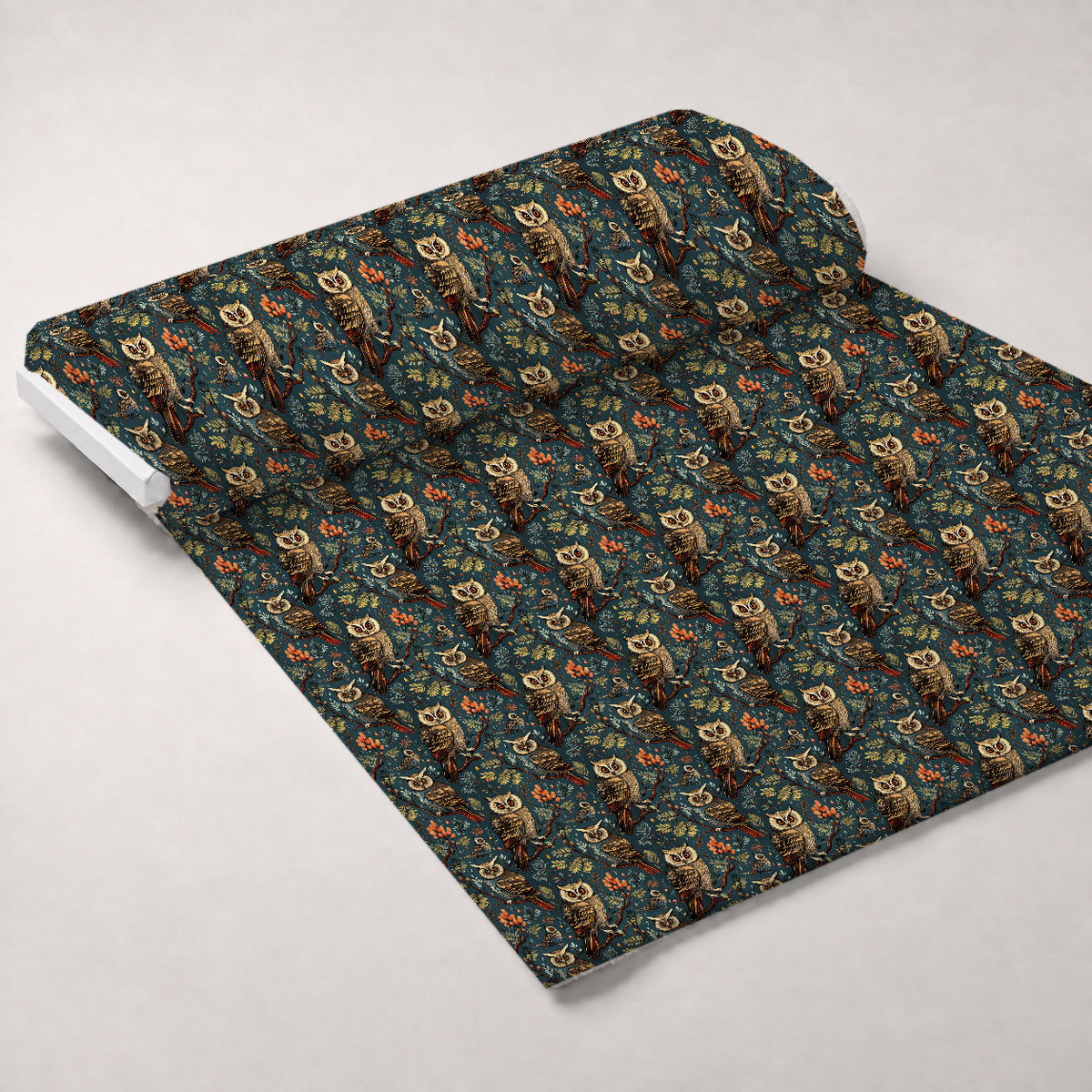 Woodland Watchers Pattern 9 Minky Fabric — plush minky unrolled bolt preview (mv-minky-v1:bolt)