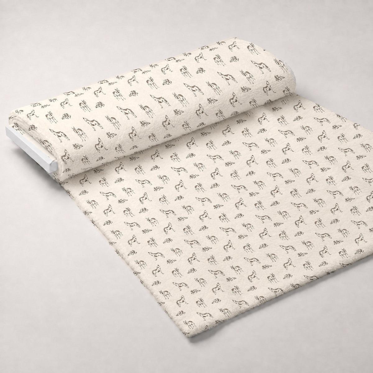 Woodland Wolves Pattern 14 Minky Fabric — plush minky unrolled bolt preview (mv-minky-v1:bolt)