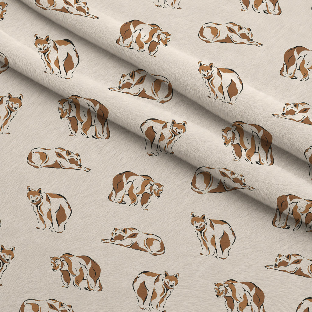 Woodland Wolves Pattern 4 Minky Fabric — plush minky folded close-up preview (mv-minky-v1:lying)