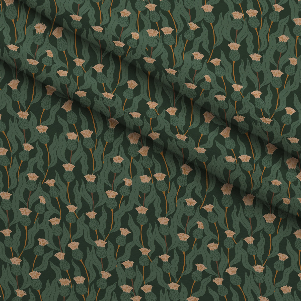 Woodland Wolves Pattern 5 Minky Fabric — plush minky folded close-up preview (mv-minky-v1:lying)