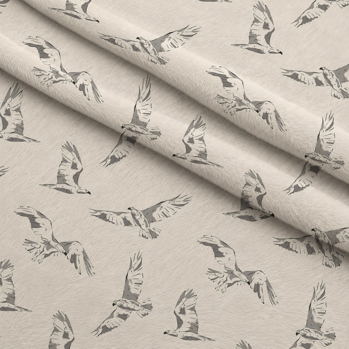 Woodland Wolves Pattern 8 Minky Fabric — plush minky folded close-up preview (mv-minky-v1:lying)