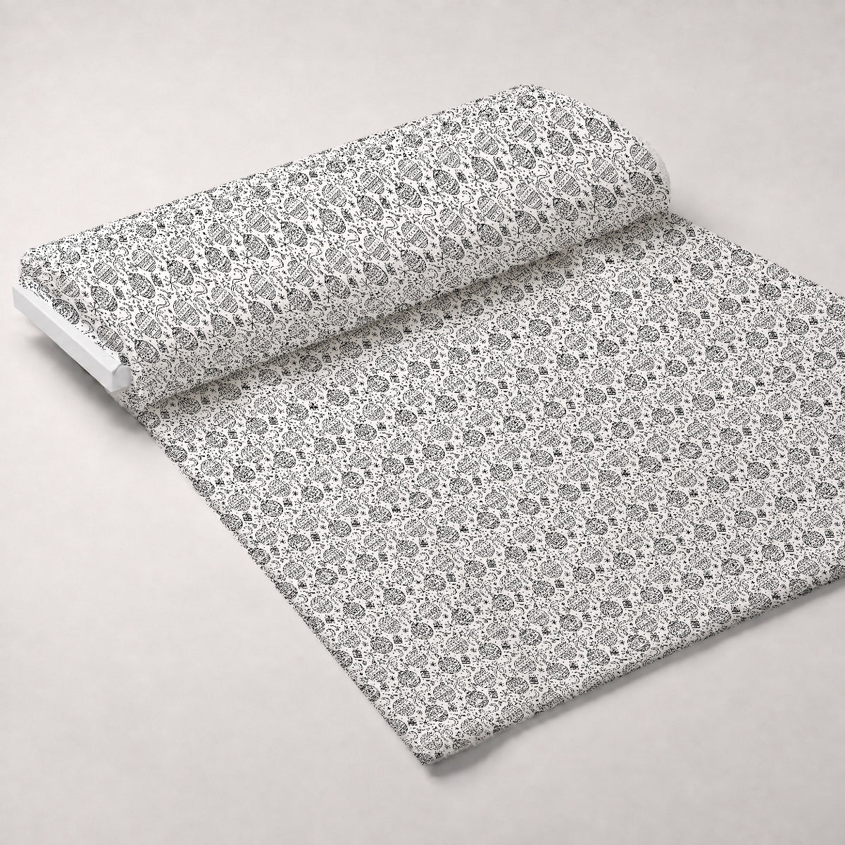 Yuletide Doodles Pattern 2 Minky Fabric — plush minky unrolled bolt preview (mv-minky-v1:bolt)