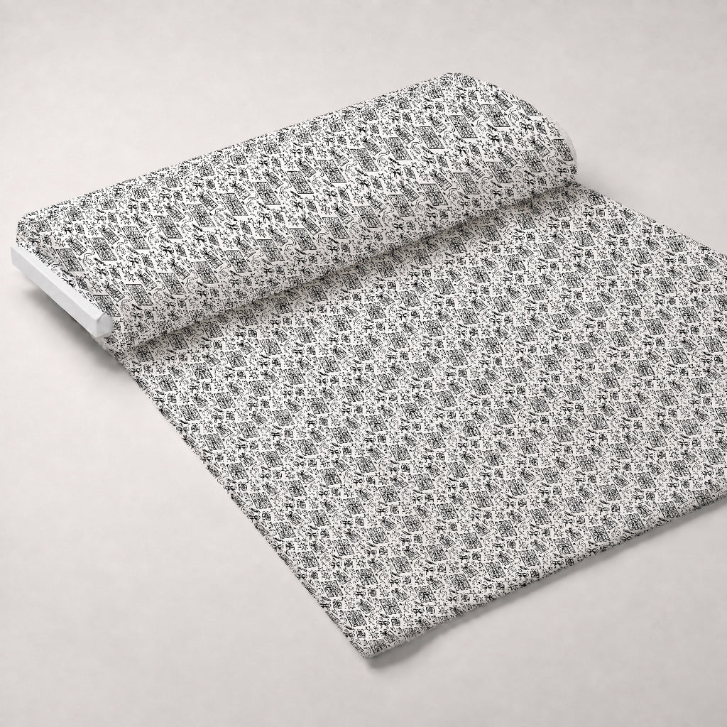 Yuletide Doodles Pattern 3 Minky Fabric — plush minky unrolled bolt preview (mv-minky-v1:bolt)