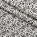 Yuletide Doodles Pattern 3 Minky Fabric — plush minky folded close-up preview (mv-minky-v1:lying)