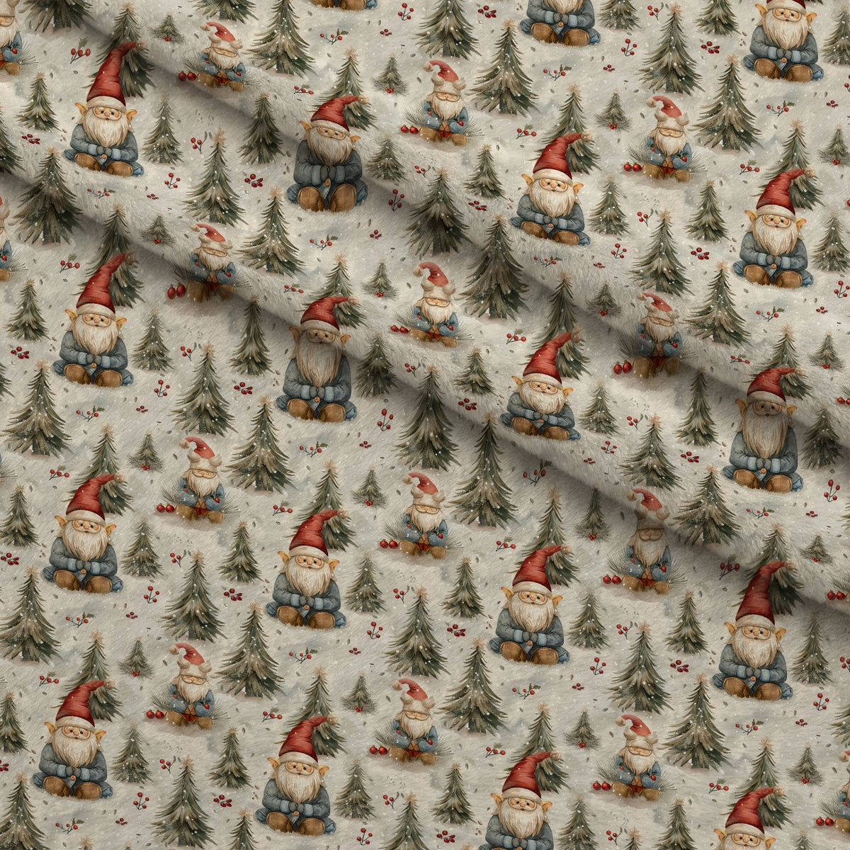 Yuletide Elves Pattern 11 Minky Fabric — plush minky folded close-up preview (mv-minky-v1:lying)