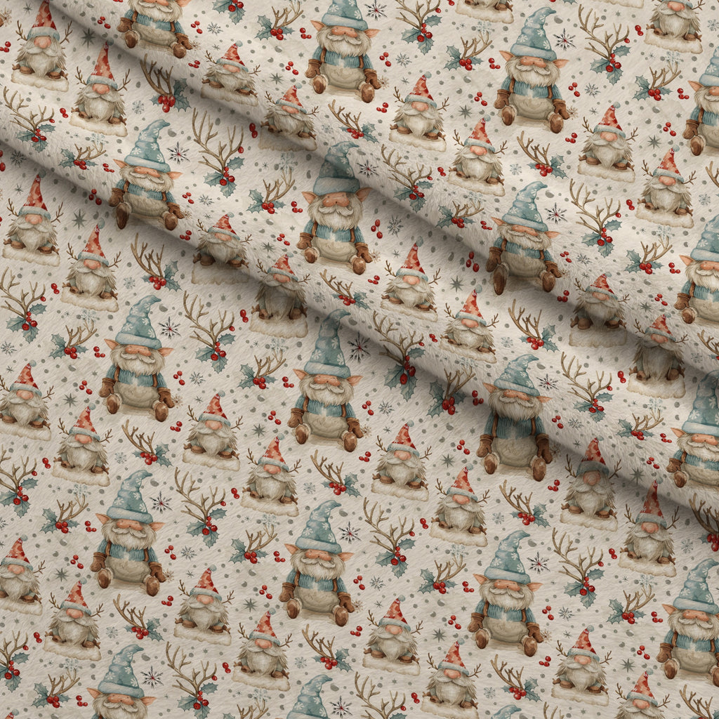 Yuletide Elves Pattern 12 Minky Fabric — plush minky folded close-up preview (mv-minky-v1:lying)