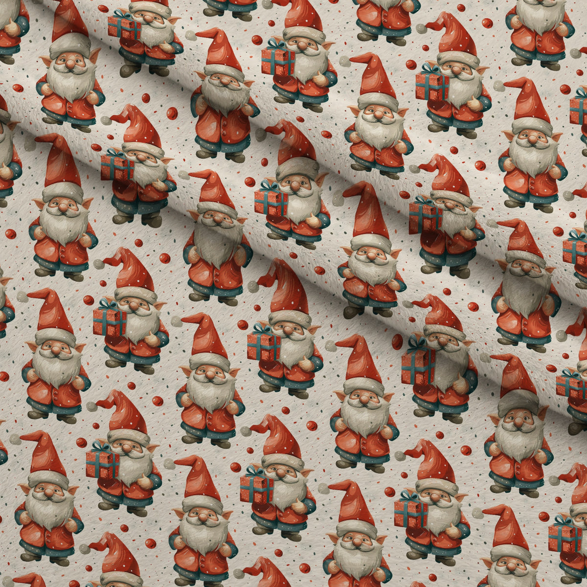 Yuletide Elves Pattern 2 Minky Fabric — plush minky folded close-up preview (mv-minky-v1:lying)
